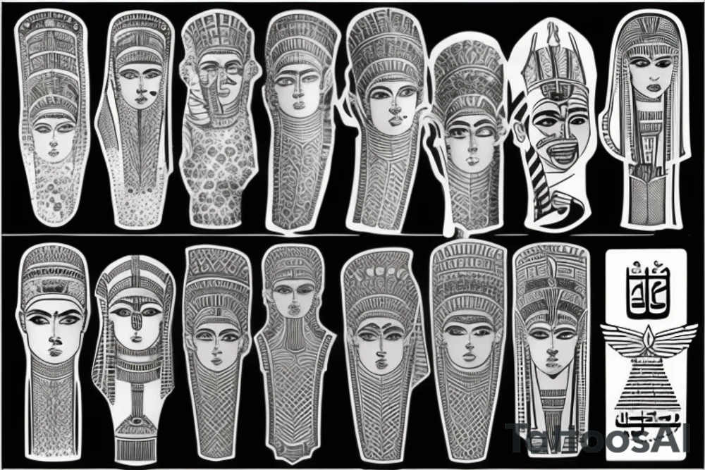 Egyptian Tats, that represent pain and integrity, also having a stronger sense in observation tattoo idea