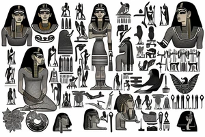 Egyptian Tats, that represent pain and integrity, also having a stronger sense in observation tattoo idea