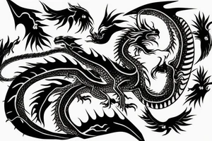 Dragon tattoo blowing fire tattoo idea