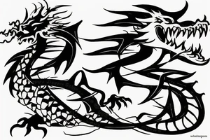 Dragon tattoo blowing fire tattoo idea