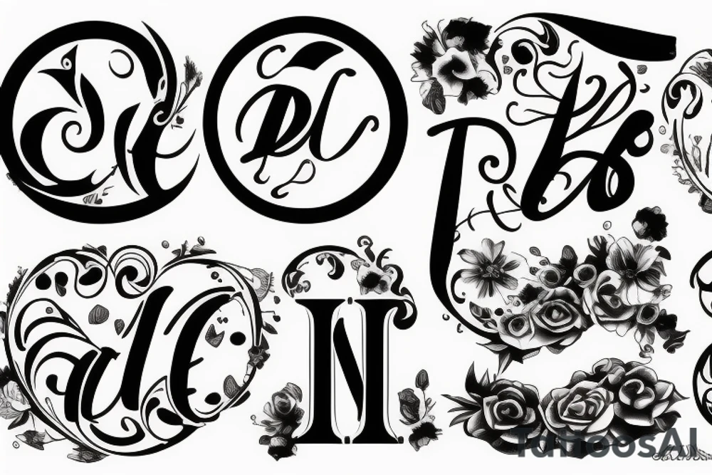 Couple names tattoo idea