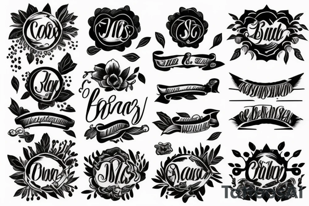 Couple names tattoo idea