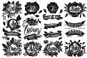 Couple names tattoo idea