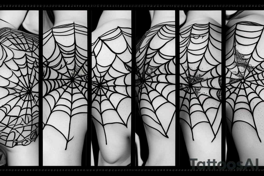 Globe in spiderweb tattoo idea