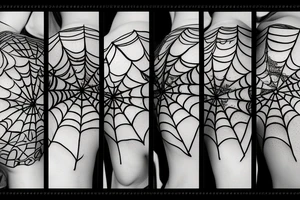 Globe in spiderweb tattoo idea