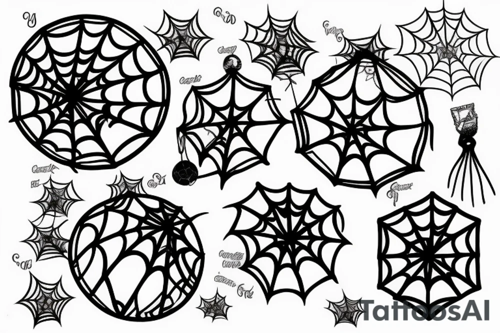 Globe in spiderweb tattoo idea