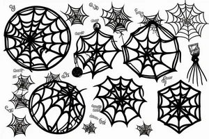 Globe in spiderweb tattoo idea