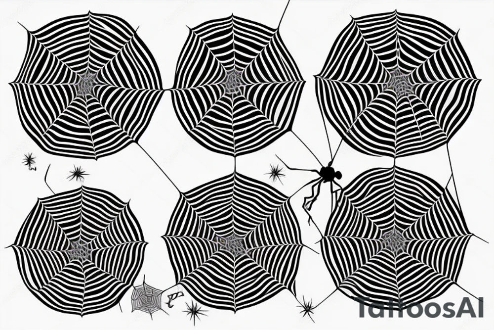 Earth in spiderweb tattoo idea