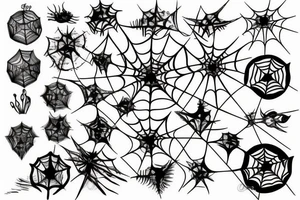 Earth in spiderweb tattoo idea