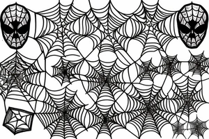 Earth in a spiderweb tattoo idea