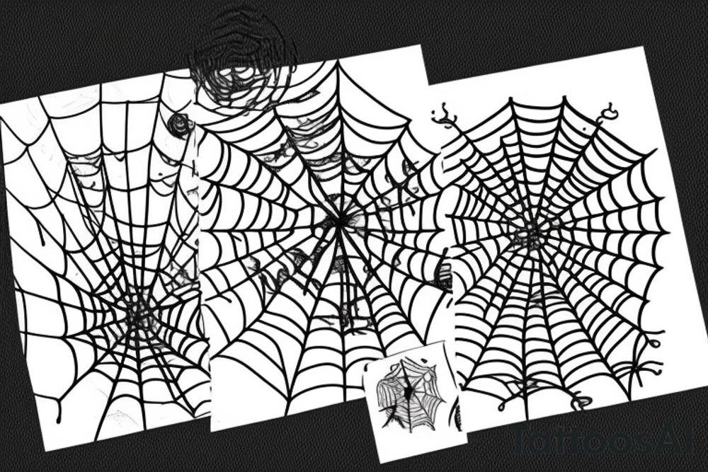 Earth in a spiderweb tattoo idea