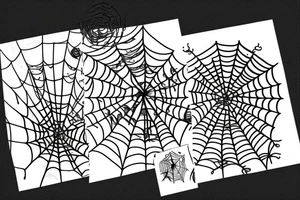 Earth in a spiderweb tattoo idea