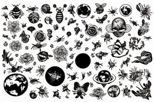 Bee and the Planet Earth tattoo idea