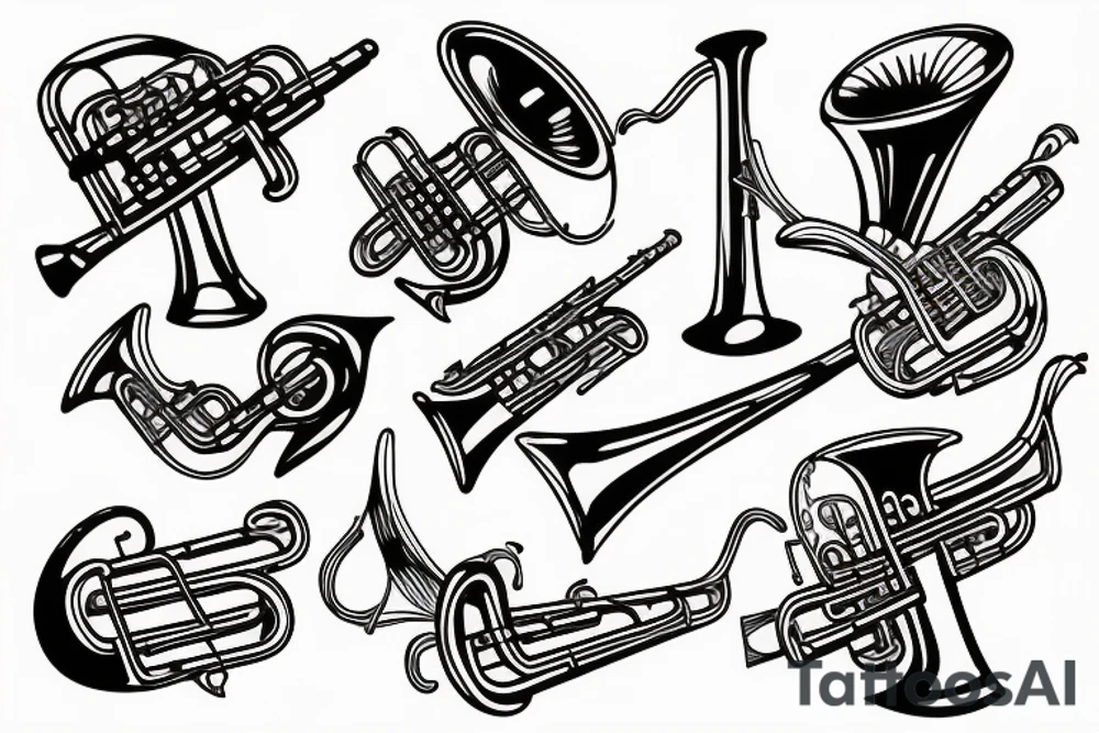Trumpet tattoo idea