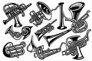 Trumpet tattoo idea