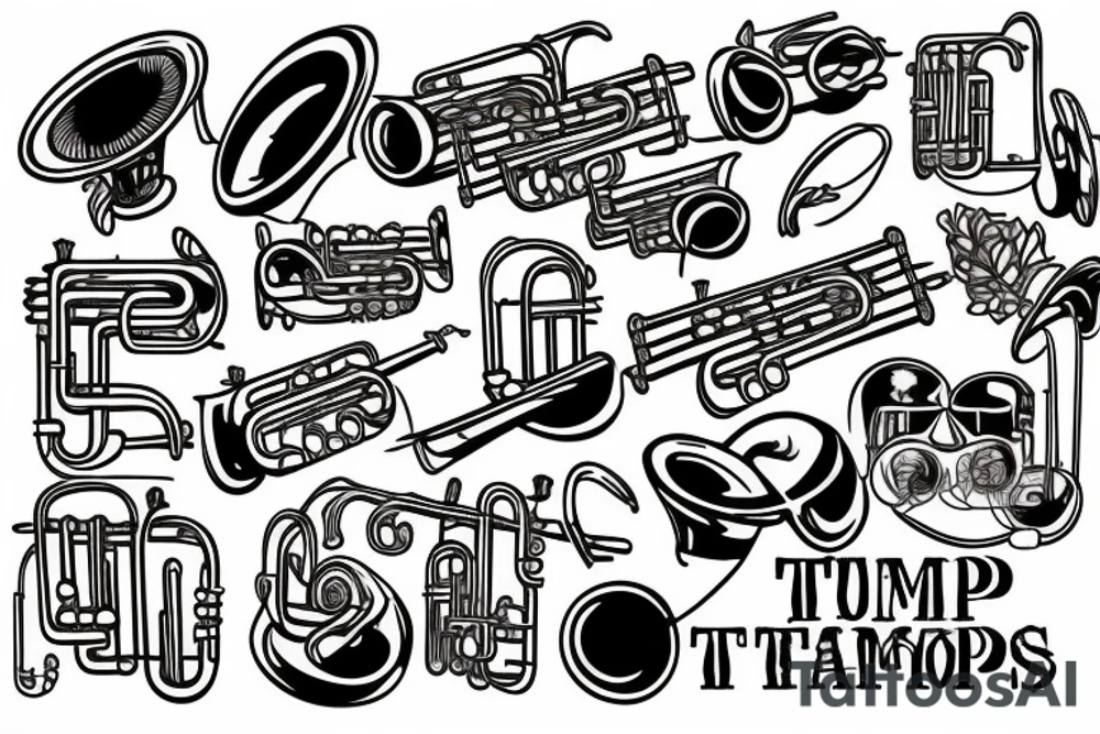 Trumpet tattoo idea
