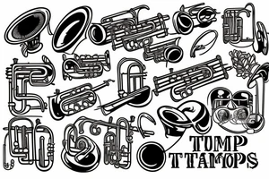 Trumpet tattoo idea