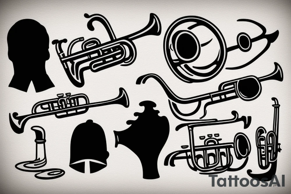 Trumpet tattoo idea
