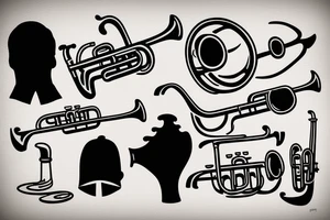 Trumpet tattoo idea