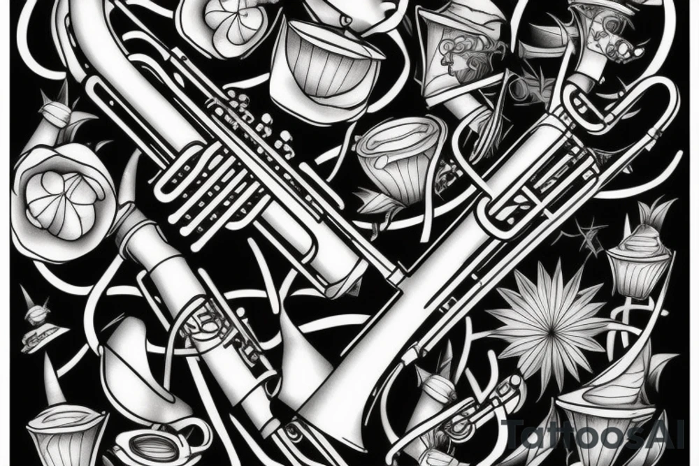 Trumpet tattoo idea