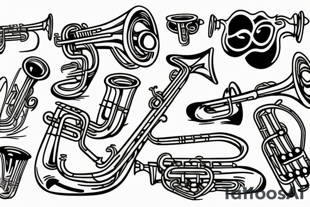 Trumpet tattoo idea