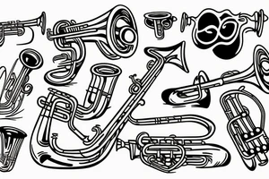 Trumpet tattoo idea