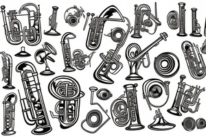 Trumpet tattoo idea