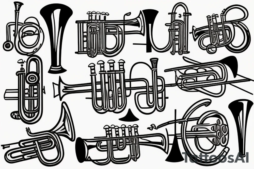 Trumpet jazz tattoo idea