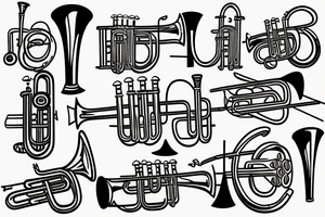 Trumpet jazz tattoo idea