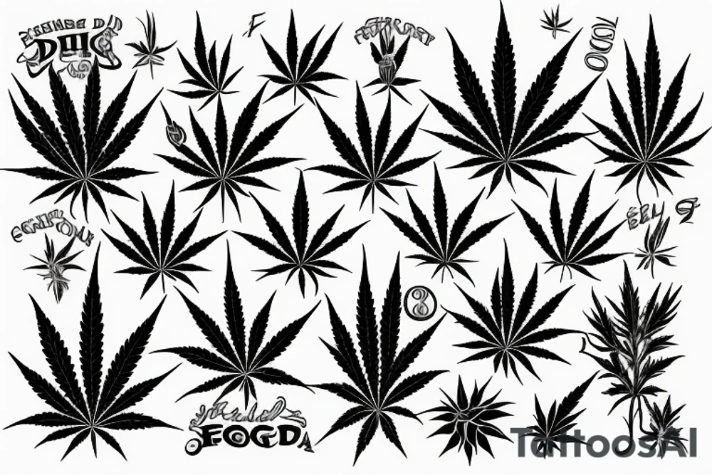 Weed dna tattoo idea