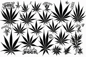 Weed dna tattoo idea