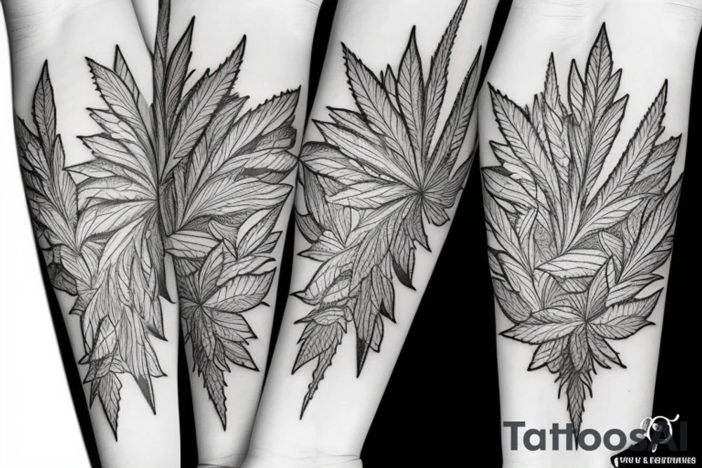 Weed dna thin tattoo idea
