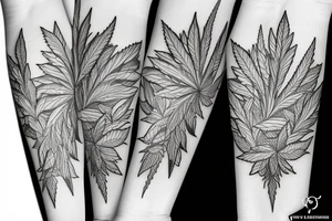 Weed dna thin tattoo idea