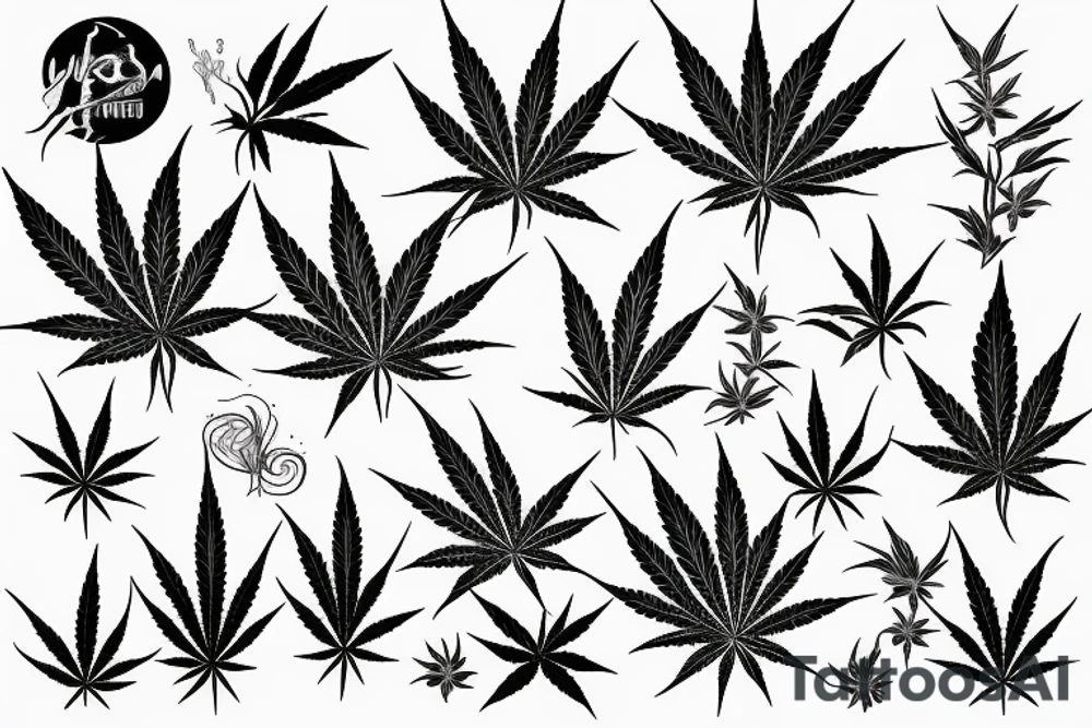 Weed dna thin tattoo idea