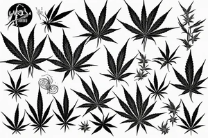 Weed dna thin tattoo idea