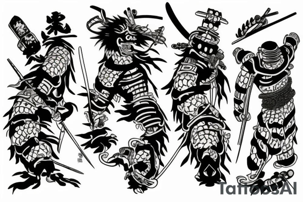 samurai centipede tattoo idea