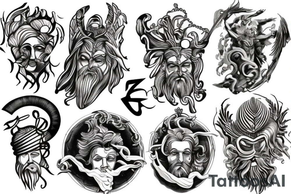 zeus god tattoo idea