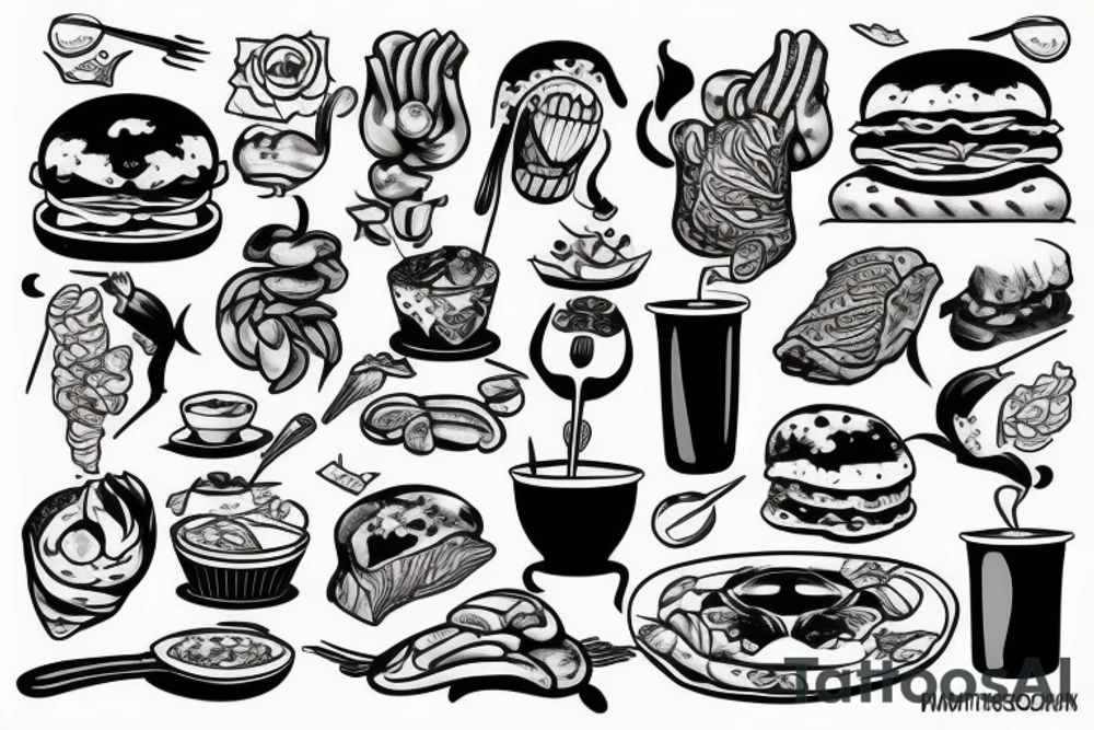 Did you get food poisoned after eating the pork. tattoo idea