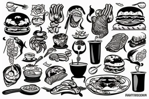 Did you get food poisoned after eating the pork. tattoo idea