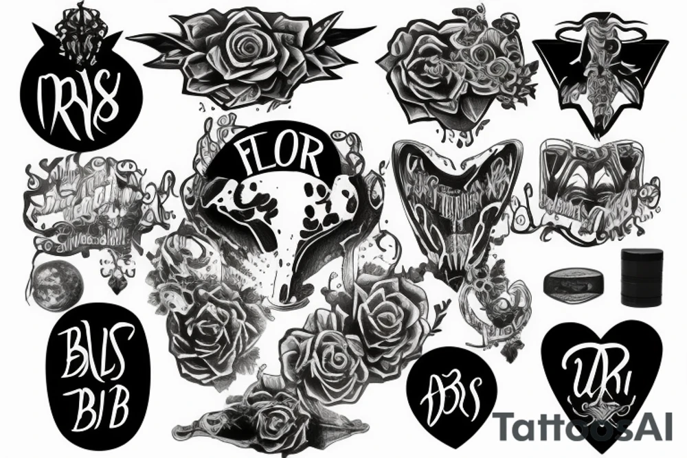 font for the word BBBOYS tattoo idea