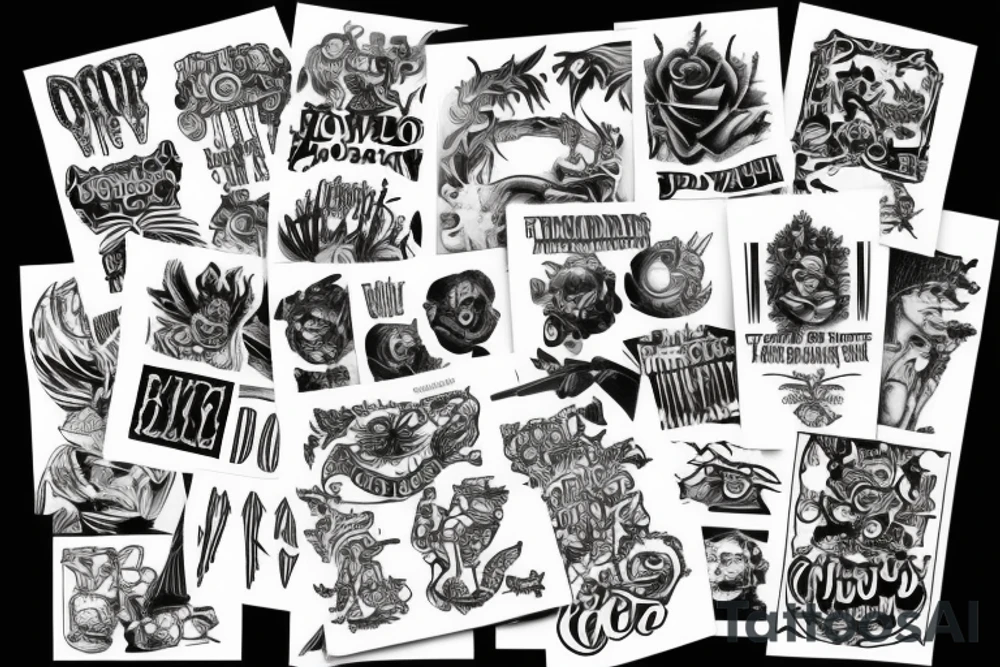 font for the word BBBOYS tattoo idea