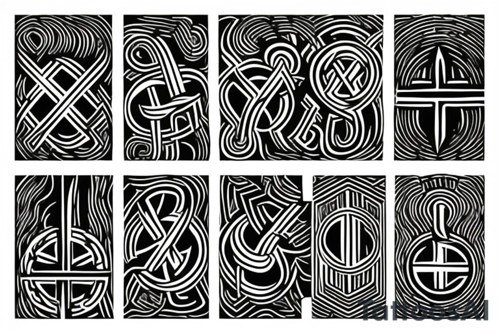 Nordic runes brotherhood tattoo idea