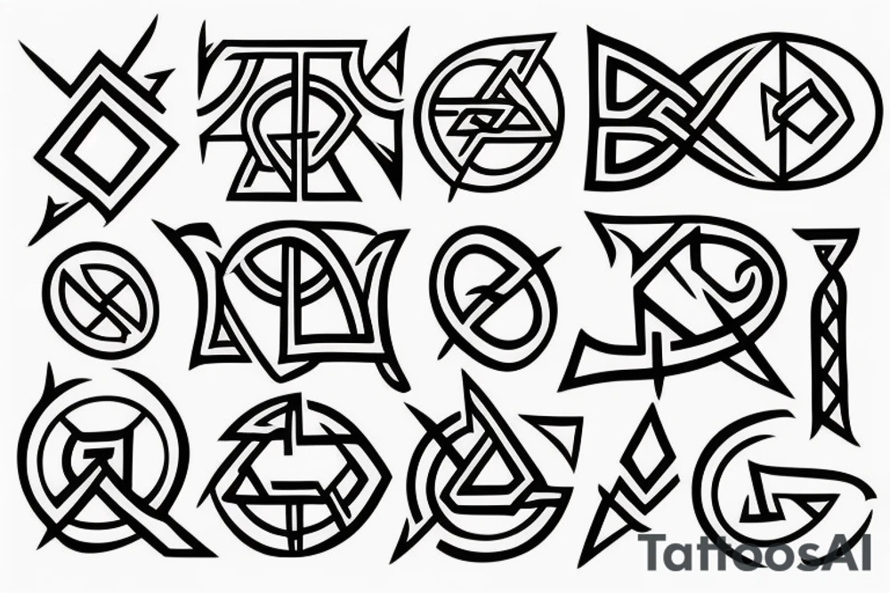 Tattoo for brother's inspired by nordic runes tattoo idea