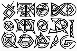 Tattoo for brother's inspired by nordic runes tattoo idea