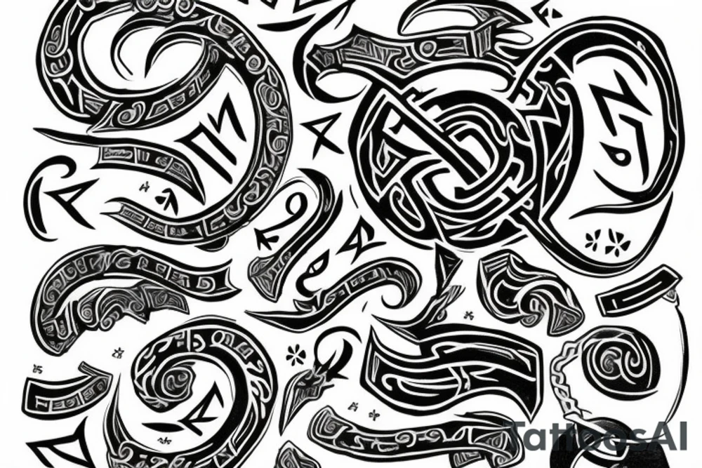Tattoo for brother's inspired by nordic runes tattoo idea