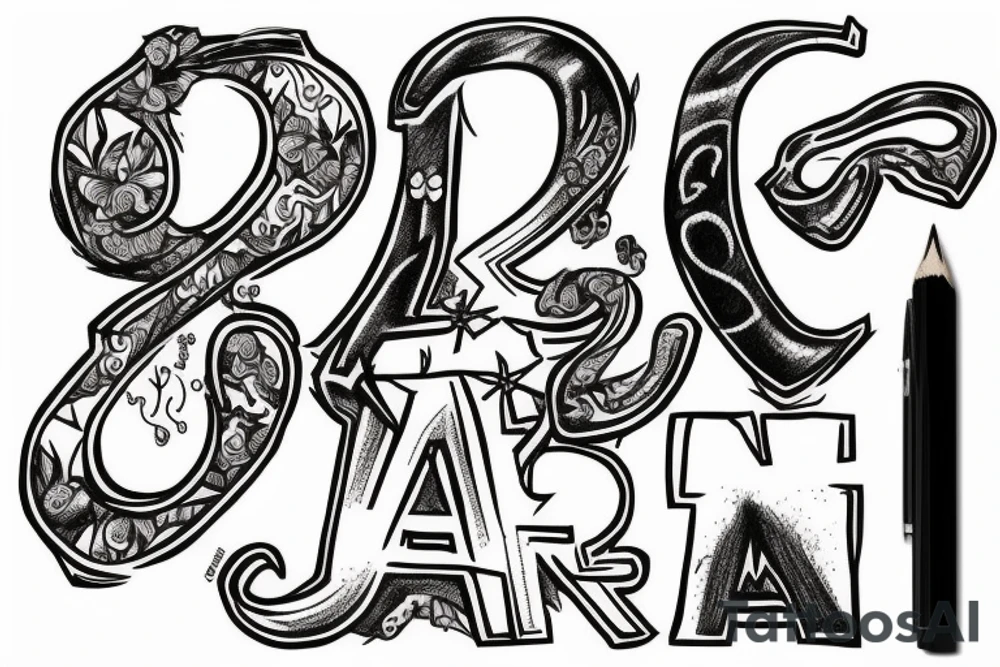 Letter A tattoo idea