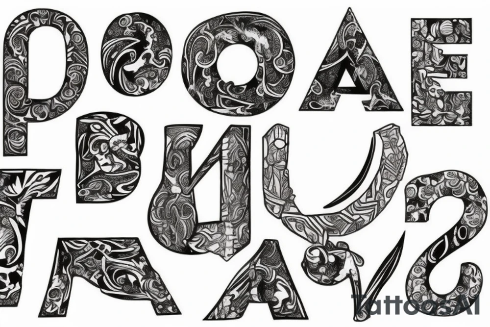 Letter A tattoo idea