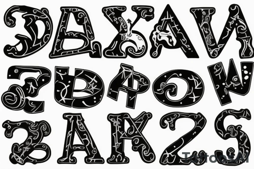 Letter A tattoo idea