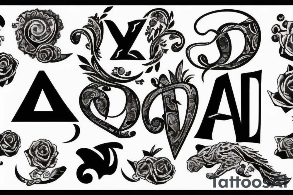 Letter A tattoo idea