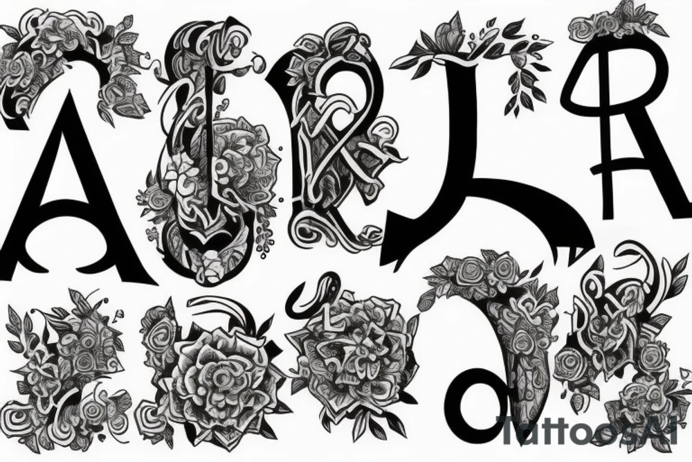 Alphabet A tattoo idea